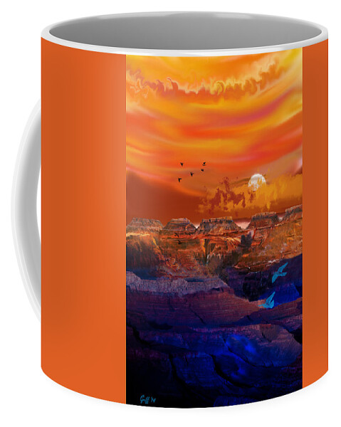 Sunset Coffee Mug featuring the digital art After the Storm #2 by J Griff Griffin