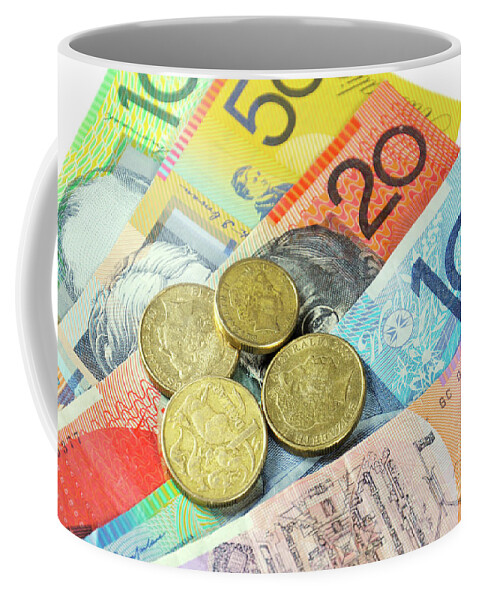 Money Coffee Mug featuring the photograph Australian Money concept #1 by Milleflore Images