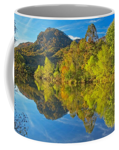 Autumn Coffee Mug featuring the photograph Autumn Reflections by Allen Nice-Webb