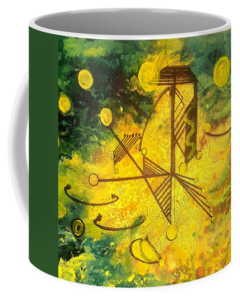  Coffee Mug featuring the painting Balancing #1 by Carol P Kingsley