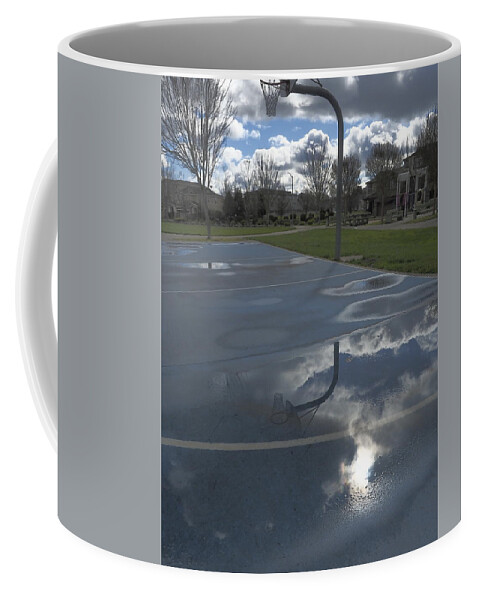 Landscape Coffee Mug featuring the photograph Basketball Court Reflections #1 by Richard Thomas