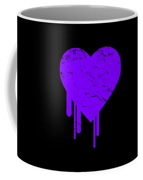 Cool Coffee Mug featuring the digital art Bleeding Purple Heart #1 by Flippin Sweet Gear