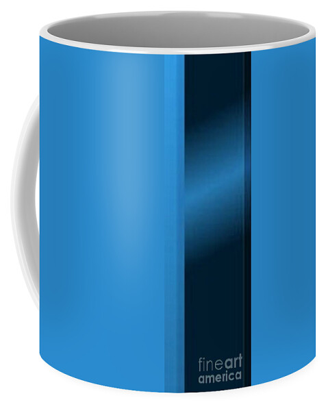 Oil Coffee Mug featuring the painting Blue Light #1 by Archangelus Gallery