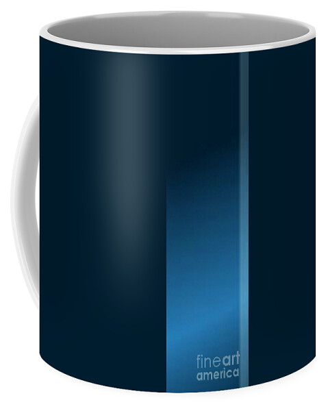 Oil Coffee Mug featuring the painting Blue Totem by Matteo TOTARO