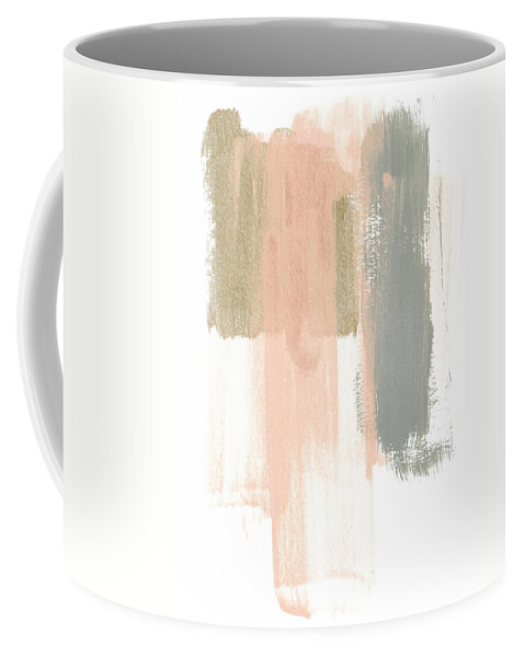 Abstract Coffee Mug featuring the painting Blush Abstract Iv by June Erica Vess