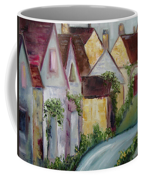Bourton On The Water Coffee Mug featuring the painting Bourton on the Water by Roxy Rich