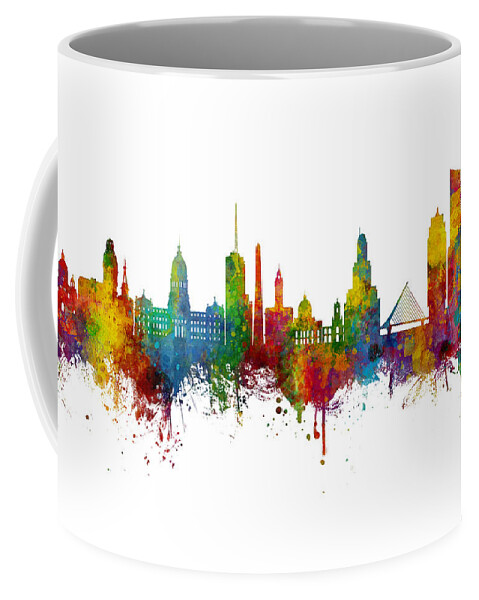 Buenos Aires Coffee Mug featuring the digital art Buenos Aires Argentina Skyline #1 by Michael Tompsett