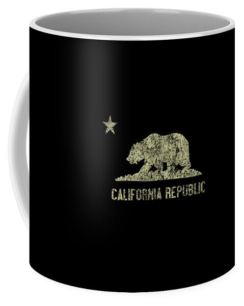 Cool Coffee Mug featuring the digital art California Republic Vintage #1 by Flippin Sweet Gear