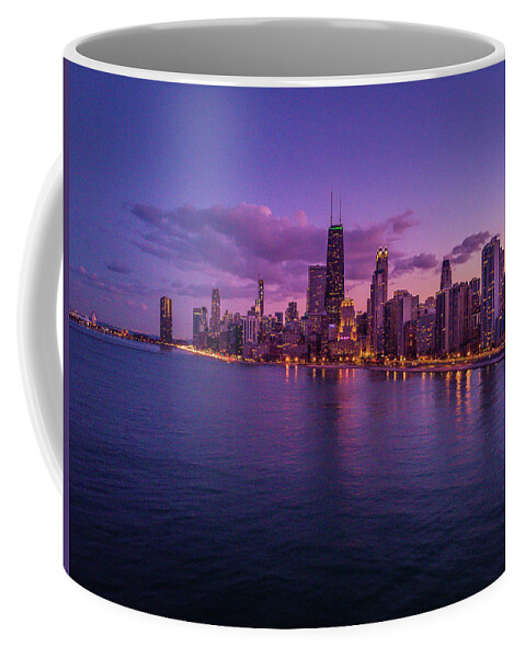 Chicago Coffee Mug featuring the photograph Chicago Sunset #1 by Bobby K