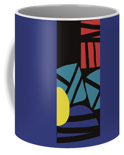 Abstract Coffee Mug featuring the digital art Colorful Bento 3- Art by Linda Woods #1 by Linda Woods