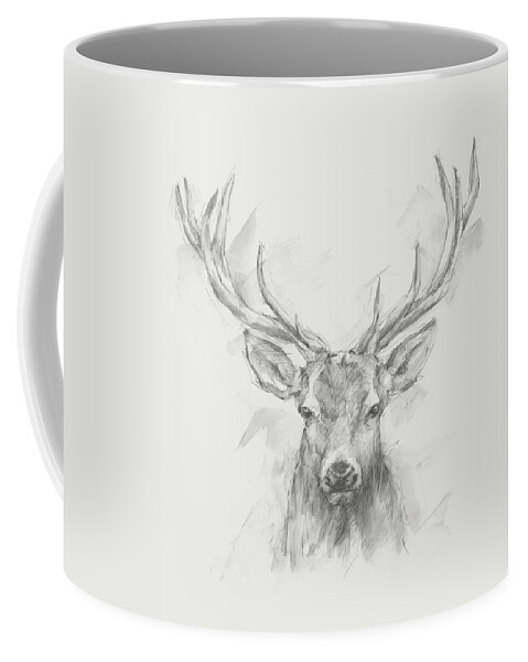 Western Coffee Mug featuring the painting Contemporary Elk Sketch I by Ethan Harper