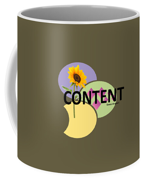  Coffee Mug featuring the digital art Content #1 by Gena Livings