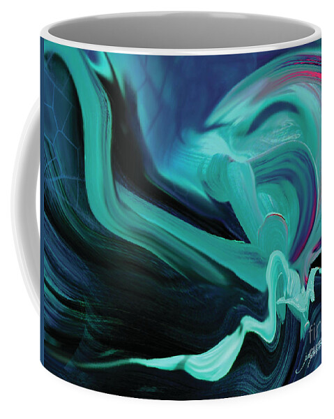 Abstract Coffee Mug featuring the digital art Creativity by Jacqueline Shuler
