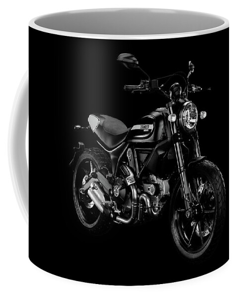 Ducati Coffee Mug featuring the mixed media Ducati Scrambler by Smart Aviation