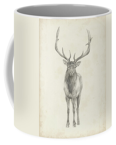 Animals Coffee Mug featuring the painting Elk Study #1 by Ethan Harper