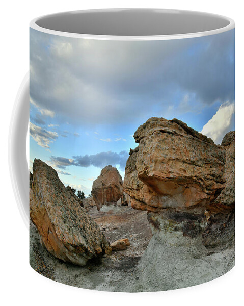 Bentonite Site On Little Park Road Coffee Mug featuring the photograph End of the Day at Bentonite Site on Little Park Road #1 by Ray Mathis