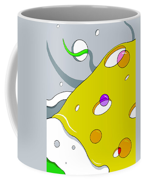 Conscious Bubbles Coffee Mug featuring the drawing Escaping the Void by Craig Tilley
