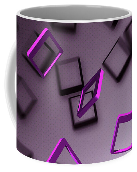 Falling Coffee Mug featuring the digital art Falling Purple by Jason Fink