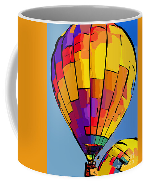 Hot Air Balloons Coffee Mug featuring the digital art First Up by Kirt Tisdale