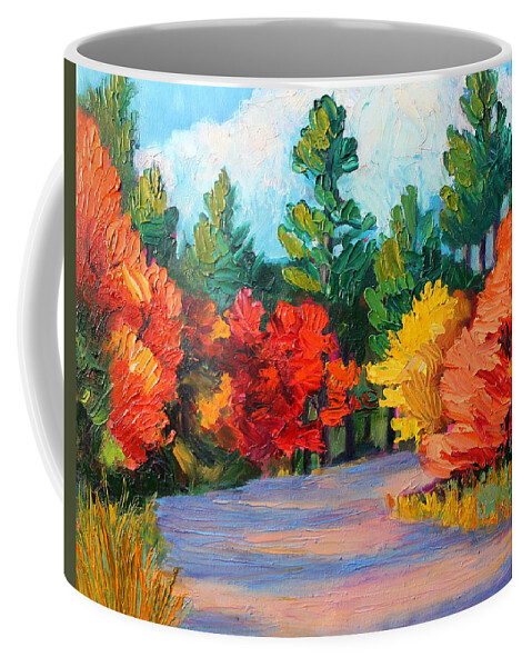Landscape Coffee Mug featuring the painting Color Explosion by Marian Berg