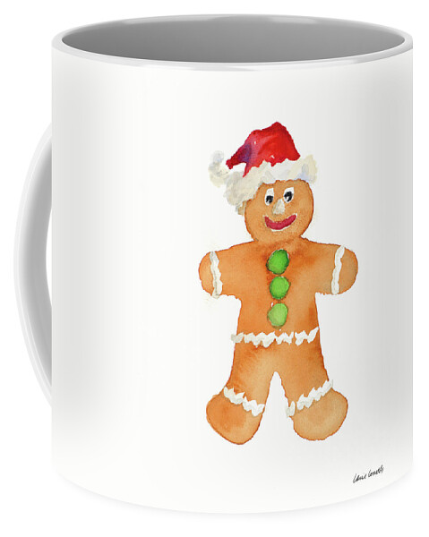 Gingerbread Coffee Mug featuring the painting Gingerbread Man I by Lanie Loreth