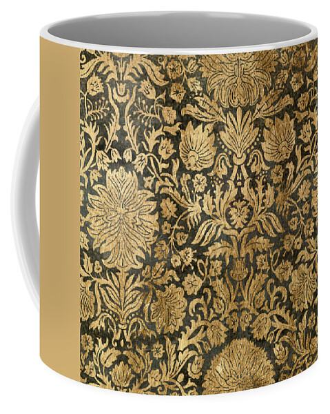 Decorative Coffee Mug featuring the painting Golden Damask IIi by Jennifer Goldberger