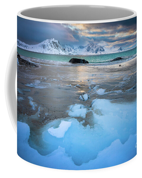 Europe Coffee Mug featuring the photograph Haukland Ice #1 by Inge Johnsson