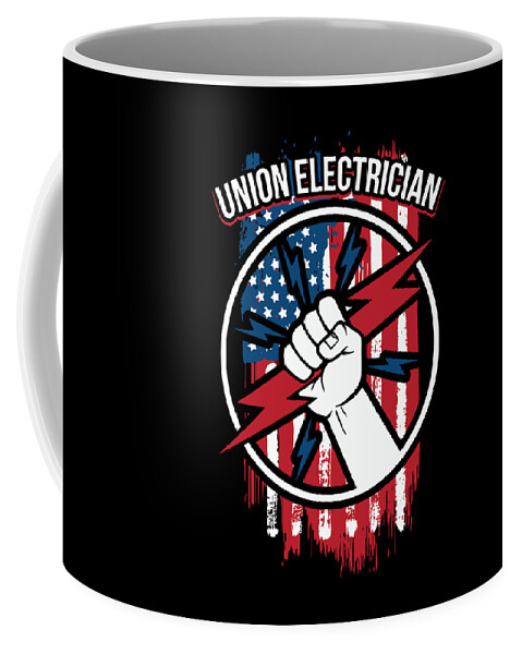Labor Coffee Mug featuring the digital art IBEW Union Electrician Gift for Electrical Workers and American Labor Unions #2 by Martin Hicks