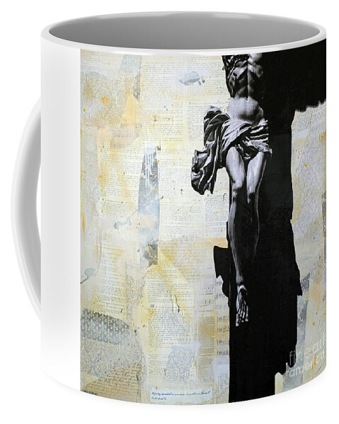  Coffee Mug featuring the mixed media Isaiah 53 #1 by SORROW Gallery