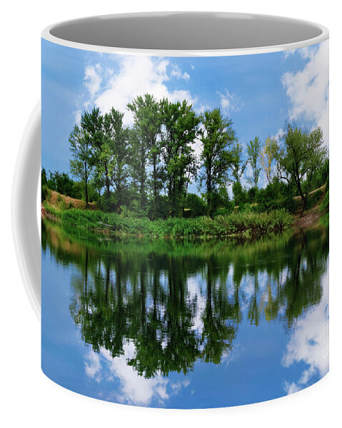Lake Coffee Mug featuring the photograph Lake landscape #1 by Jelena Jovanovic