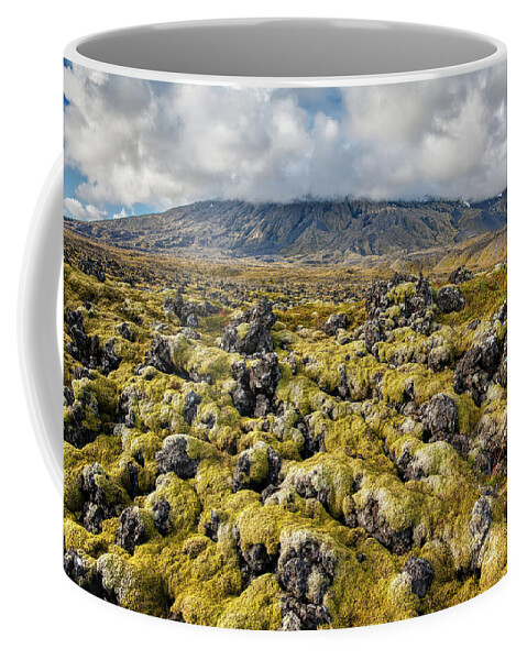 Iceland Coffee Mug featuring the photograph Lava Field of Iceland by David Letts