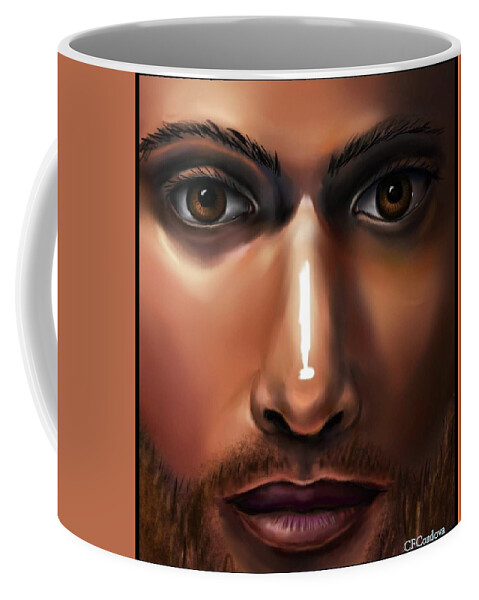 Lord Jesus Coffee Mug featuring the digital art Lord Jesus #1 by Carmen Cordova