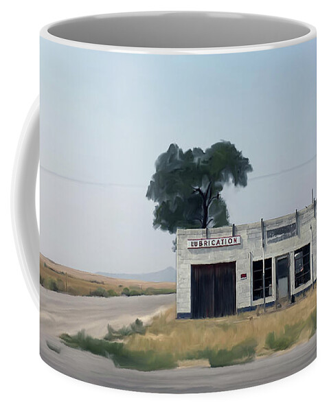 Building Coffee Mug featuring the mixed media Lubrication #1 by Jonathan Thompson