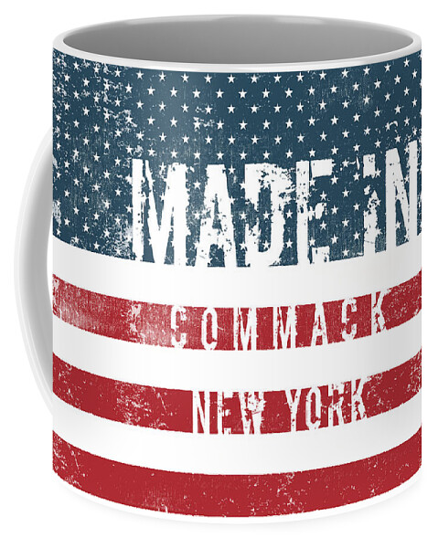 Commack Coffee Mug featuring the digital art Made in Commack, New York #1 by Tinto Designs