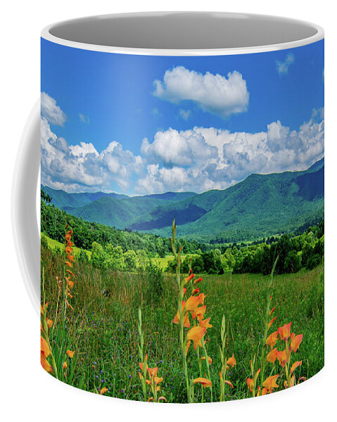 Cades Cove Coffee Mug featuring the photograph Madelyn's Overlook by Marcy Wielfaert