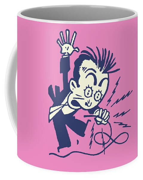 Man Getting Electric Shock #1 Coffee Mug by CSA Images - Pixels
