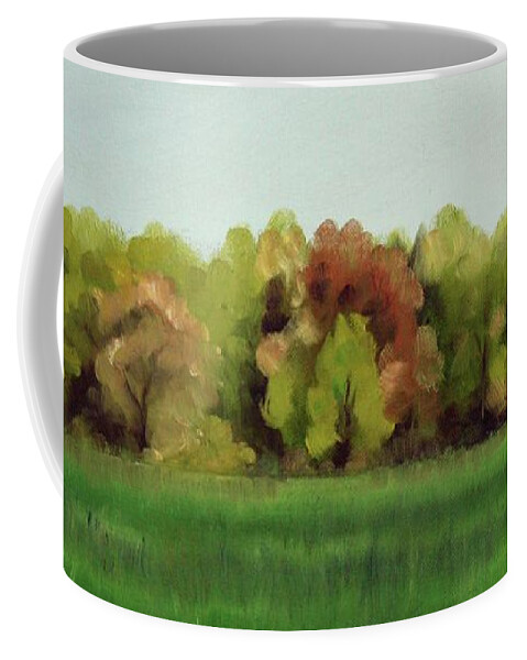 Landscape Coffee Mug featuring the painting May Common #1 by Sarah Lynch