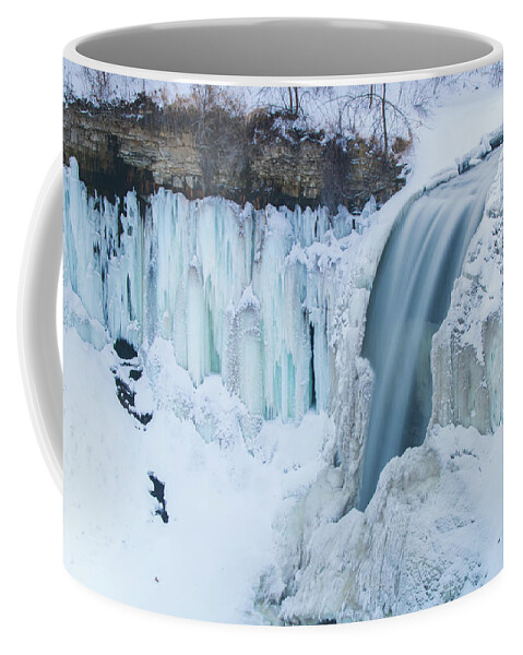 Minneapolis Coffee Mug featuring the photograph Minnehaha Falls in the winter #2 by Jay Smith