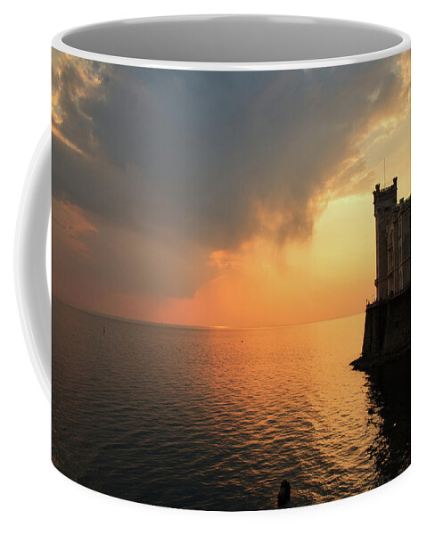 Miramare Coffee Mug featuring the photograph Miramare sunset #1 by Ian Middleton