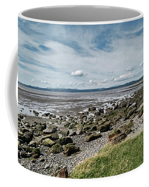 Morecambe Coffee Mug featuring the photograph MORECAMBE. Hest Bank. The Shoreline. by Lachlan Main