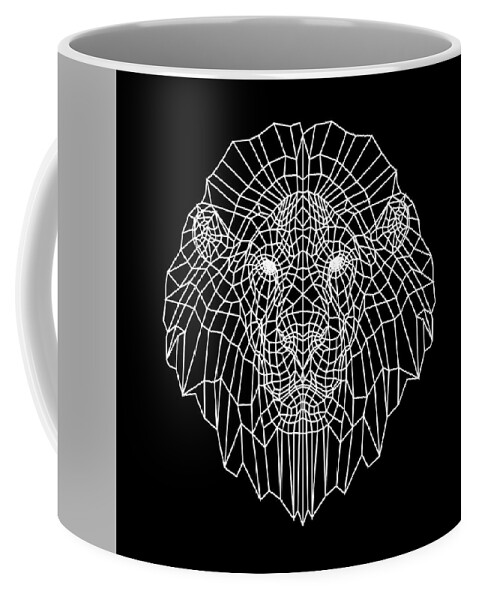 Lion Coffee Mug featuring the digital art Night Lion by Naxart Studio