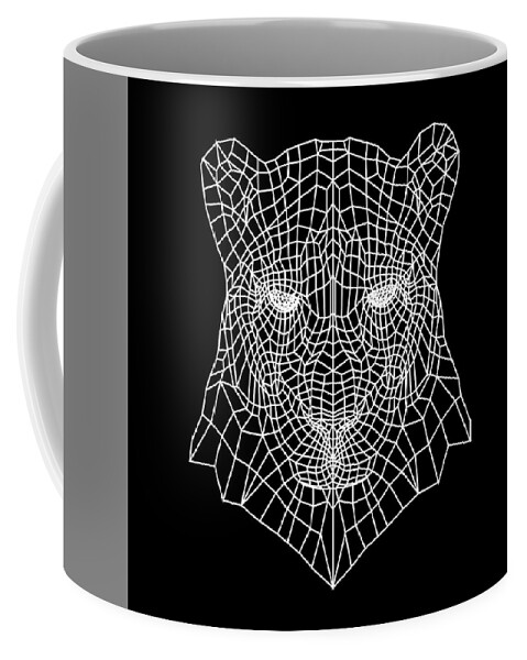 Panther Coffee Mug featuring the digital art Night Panther by Naxart Studio