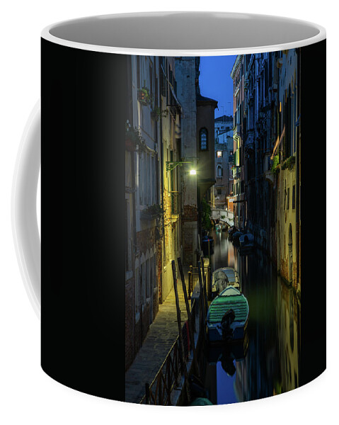 Venice Coffee Mug featuring the photograph Night walk in Venice #1 by Jaroslaw Blaminsky