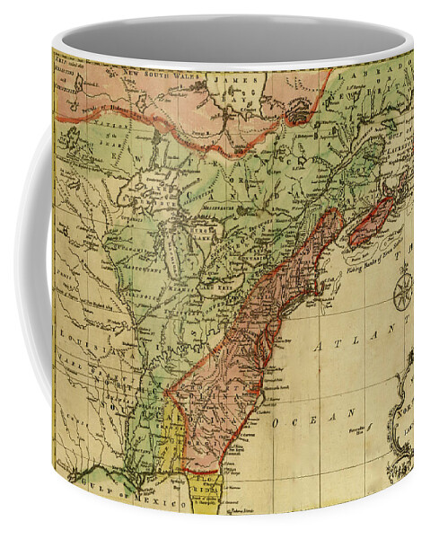 North America Coffee Mug featuring the painting North America - 1763 #1 by Unknown