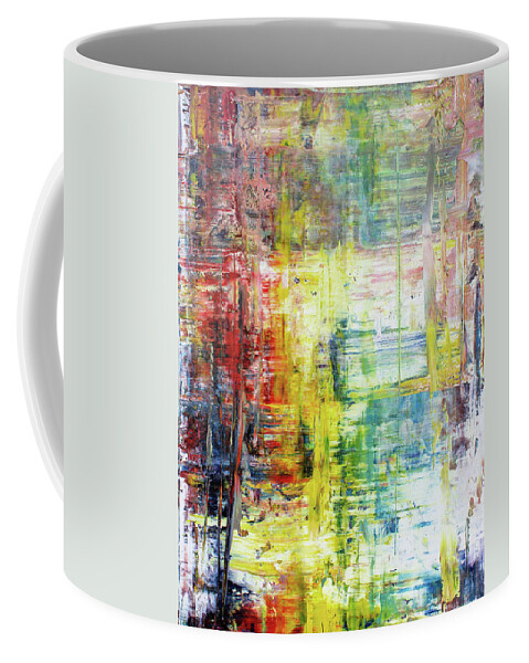 Derek Kaplan Coffee Mug featuring the painting Opt.25.19 'Could It Be Forever' by Derek Kaplan