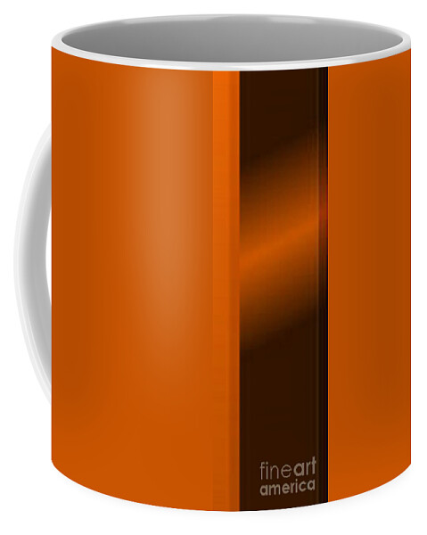 Oil Coffee Mug featuring the painting Orange Light by Matteo TOTARO