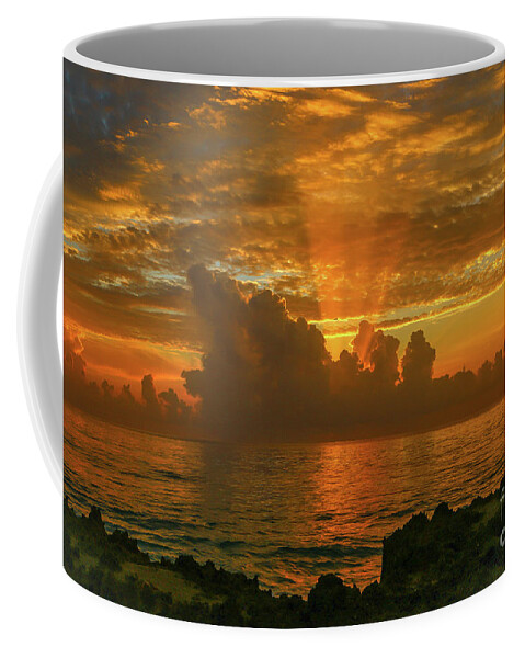 Sun Coffee Mug featuring the photograph Orange Sun Rays #2 by Tom Claud