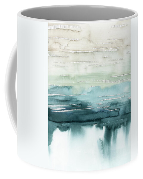 Abstract Coffee Mug featuring the painting Organic Cascade I by Grace Popp