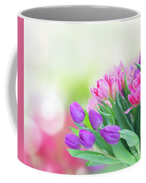 Tulips Coffee Mug featuring the photograph Mauve Affair by Anastasy Yarmolovich