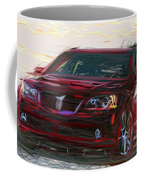 Pontiac Coffee Mug featuring the digital art Pontiac G8 GT Draw #1 by CarsToon Concept